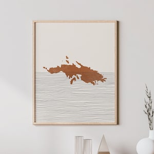 Impressão artística de Saint Thomas - Boho Saint Thomas Island Wall Art, Saint Thomas Ilhas Virgens dos EUA Poster de viagem, decoração de parede/presente