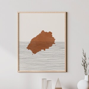 Saint Helena Art Print - Boho Saint Helena Island Wall Art, Saint Helena British Overseas Territory Travel Poster, Wall Decor / Gift