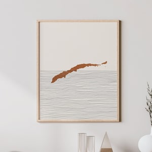 Roatan Art Print - Boho Roatan Island Wall Art, Roatan Honduras Travel Poster, Wall Decor / Gift
