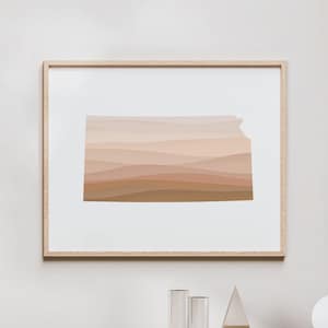 Kansas Boho Wand Kunst - Kansas Mid Century moderne Wandkunst, Minimal Wand Kunst - Boho Dekor / Kunstdruck und Wand-Dekor