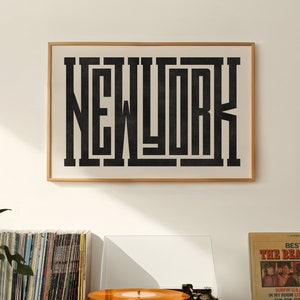 New York Print - Minimalist New York Art - New York City Poster, Gift for New Yorker, Apartment Decor