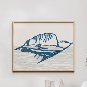 Mount Olympus Art Print - Mount Olympus, Greece - Mount Olympus Outline / Silhouette - Wall Art, Travel Poster