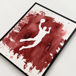 Basketball Print - Boys Basketball Poster, Basketball Player Decor - Framed OR Unframed - Basketball Gift, Wall Art / Boys Room Decor
