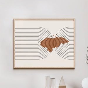 Honduras Wall Art - Mid Century Honduras Map, Retro Honduras Wall Decor / Poster, Country of Honduras Print