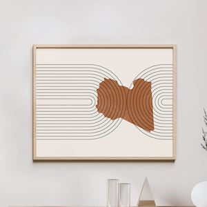 Libya Wall Art - Mid Century Libya Map, Retro Libya Wall Decor / Poster, Country of Libya Print