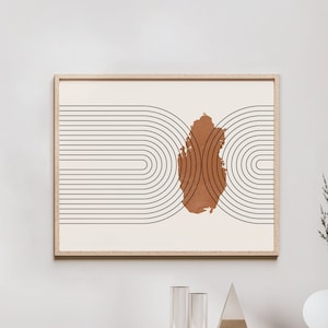 Qatar Wall Art - Mid Century Qatar Map, Retro Qatar Wall Decor / Poster, Country of Qatar Print