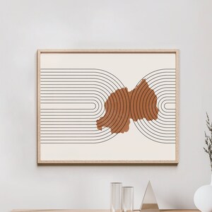 Rwanda Wall Art - Mid Century Rwanda Map, Retro Rwanda Wall Decor / Poster, Country of Rwanda Print
