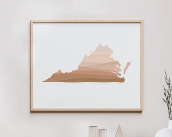 Virginia Boho Wall Art - Virginia Mid Century Modern Wall Art, Minimal Wall Art - Boho Decor / Art Print and Wall Decor