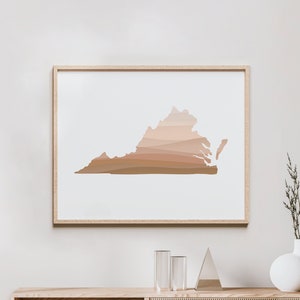 Virginia Boho Wall Art - Virginia Mid Century Modern Wall Art, Minimal Wall Art - Boho Decor / Art Print and Wall Decor