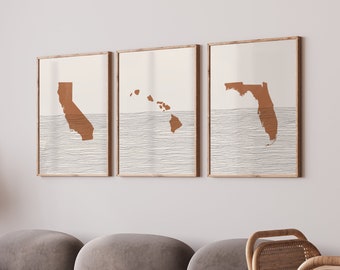 Custom Map Gift - Choose Your Design - Custom Map Prints, State Outline Artwork, Personalized Map Poster, Custom State Art, Location Prints