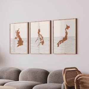 Impression de carte personnalisée - impressions de localisation de pays - CHOISISSEZ TOUS LES PAYS - art mural carte du monde, affiche de voyage, impression de lieu