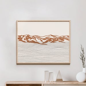 Breckenridge Art Print - Rocky Mountains, Colorado - Rocky Mountains, Colorado Outline / Silhouette - Wandkunst, Reise Poster