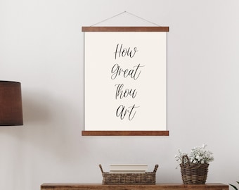 ¡Qué grande eres! - Himno de pared, "Qué grande eres" - Arte de pared/decoración, arte cristiano - Letras de himnos