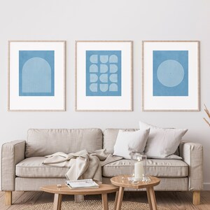 Modern Wall Art - Abstract Art Prints, Mid Century Modern Decor - Set of 3 Wall Art, Wall Decor Living Room
