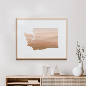 Washington boho kunst aan de muur - Washington halverwege de eeuw moderne muurkunst, minimale muur kunst - boho decor / kunstafdruk en wanddecoratie