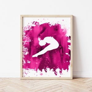 Diving Art - Girls Diving Poster, Diver Decor - Framed OR Unframed Diving Gift, Wall Art / Girl&#39;s Room Decor