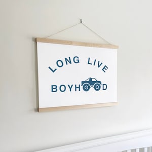 Boys Room Canvas, Boys Room Decor, Boys Room Wall Art - Monster Truck Print for Little Boys Room, Boyhood / Nursery