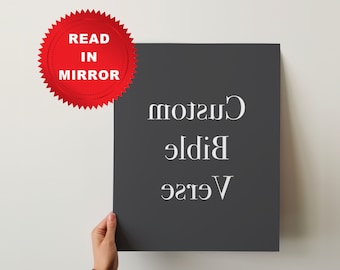 Impresión de versículos bíblicos personalizados: regalo para pastores, regalo para sacerdotes, regalo de las Escrituras personalizado, mensaje reflejado o impresión reflejada