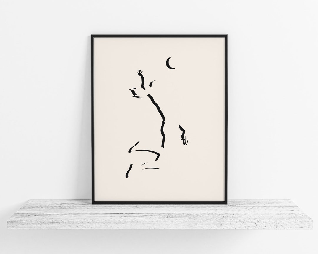 Minimalist Volleyball Art - Modern Girls Volleyball Poster, Volleyball