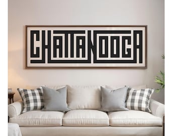 Chattanooga Art - Chattanooga Typography Design, Chattanooga Tennessee Wall Art / Print, City Wall Art Poster, Minimalist Wall Decor