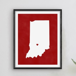 Graduation Gift - College Town Print | Bloomington, Indiana | College Graduation Gift / High School Grad Gift | Indiana School Decor