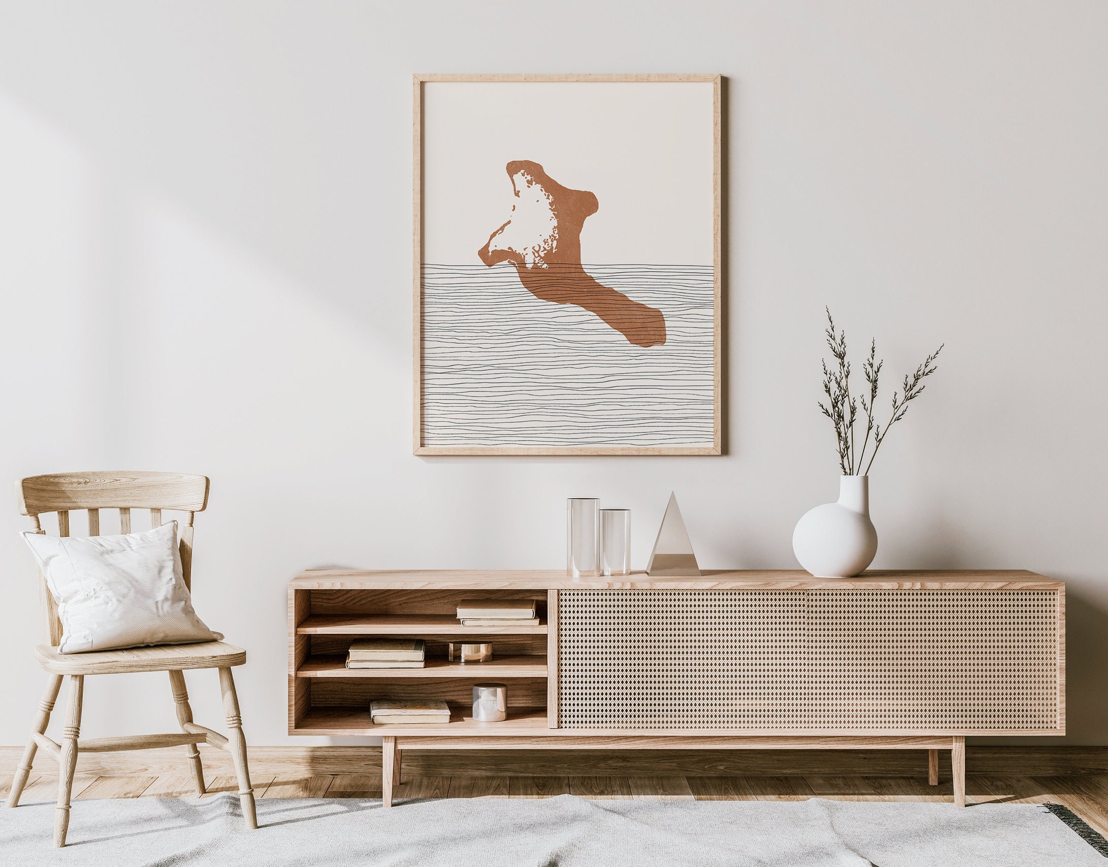 Kiribati Print - Boho Kiribati Wall Art and Decor, Travel Poster - Kiribati, Republic of Map and Gift Idea