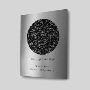 Steel Anniversary Gift for Him - Custom Star Map - 11th Anniversary Gift for Him, Eleventh Anniversary Gift for Husband, 11 Year Gift