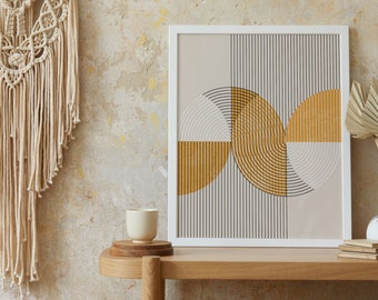 Bohovogel kunst aan de muur halverwege de eeuw - minimalistische abstracte vogel muurdecoratie, abstracte geometrische moderne prints uit het midden van de eeuw, vogelkunstprint