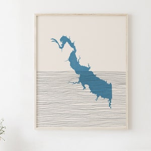 E V Spence Reservoir Art - Boho E V Spence Reservoir Print, E V Spence Reservoir Picture - Lakehouse Wall Art / Decor, Gift Idea