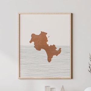 Koh Rong Art Print - Boho Koh Rong Island Wall Art, Koh Rong Cambodia Travel Poster, Wall Decor / Gift