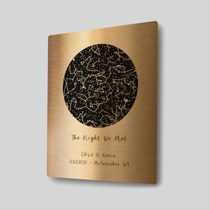 Custom Star Map - Bronze Anniversary Gift for Him - Personalized Night Sky Print, Eighth Anniverary Gift for Husband, 8th Anniversary