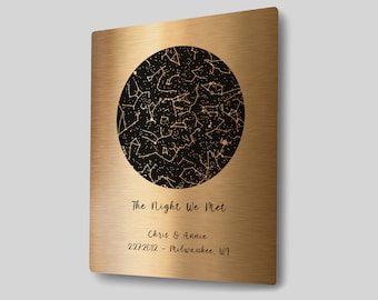 Custom Star Map - Bronze Anniversary Gift for Him - Personalized Night Sky Print, Eighth Anniverary Gift for Husband, 8th Anniversary