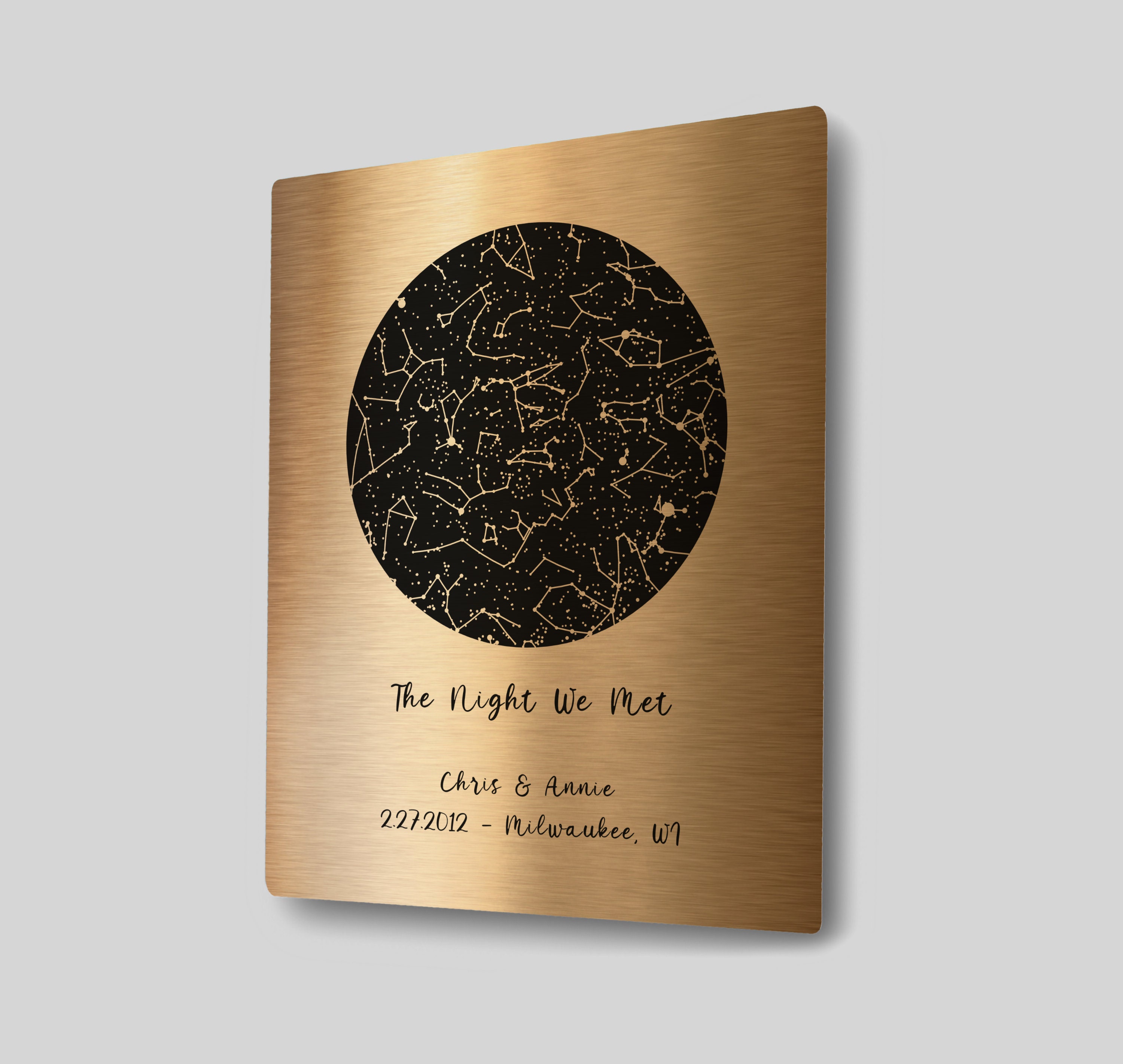 Custom Star Map - Bronze Anniversary Gift for Him - Personalized Night Sky Print, Eighth Anniverary Gift for Husband, 8th Anniversary