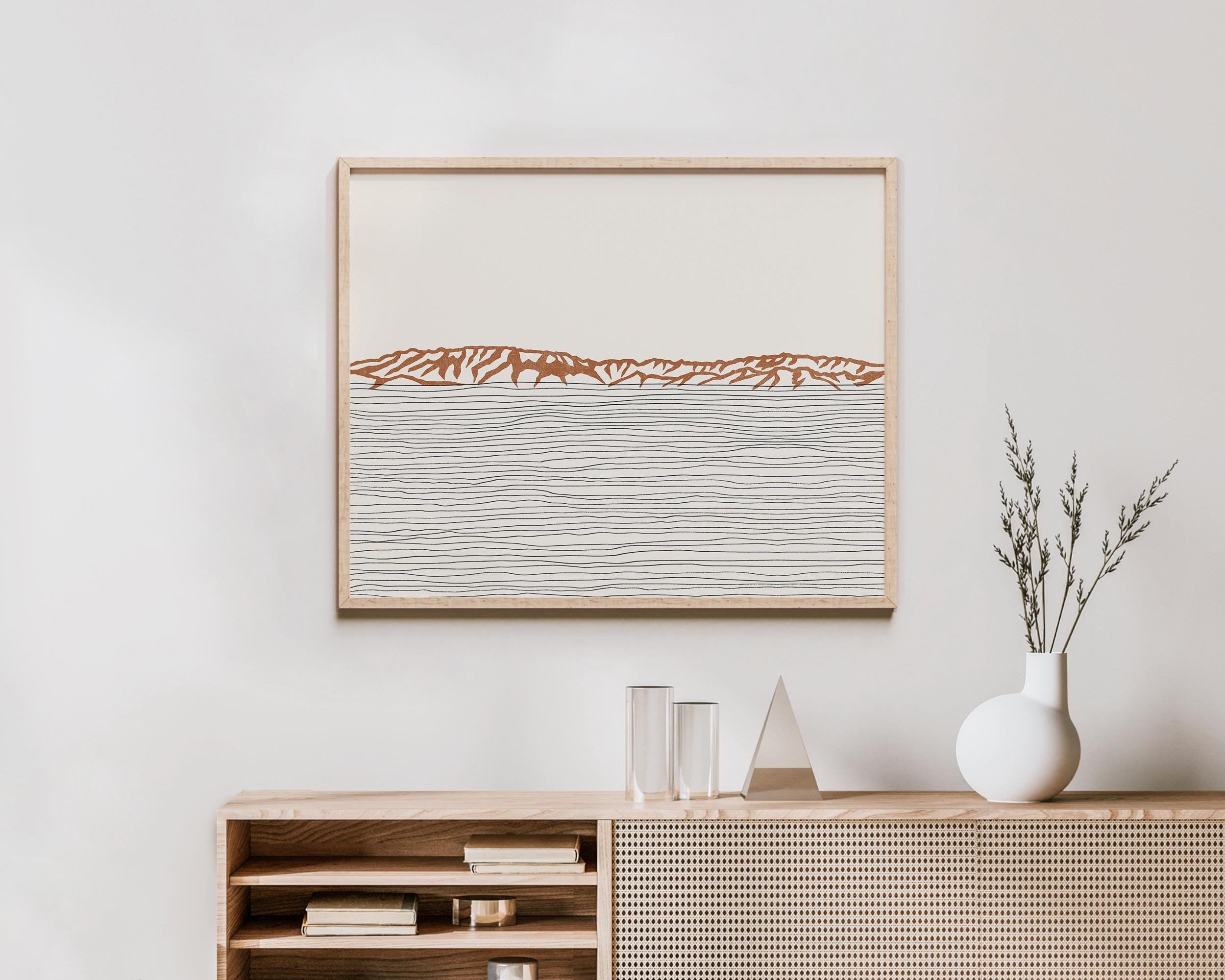 Boho Sandia Mountains Art Print - Albequerque, New Mexico - Sandia