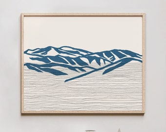 Blue Ridge Mountains Art Print - Appalachian Mountains, North Carolina / Virginia - Blue Ridge Mountains Wall Art, Travel Poster
