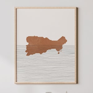 Capri Art Print - Boho Capri Island Wall Art, Capri Italy Travel Poster, Wall Decor / Gift