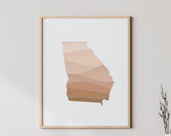 Georgia Boho Wall Art - Georgia Mid Century Modern Wall Art, Minimal Wall Art - Boho Decor / Art Print and Wall Decor