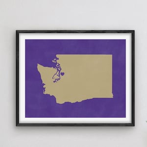 Graduation Gift - College Town Print | Seattle, Washington | College Graduation Gift / High School Grad Gift | Washington School Decor