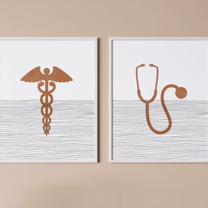 Doctor Art - Doctor&#39;s Office Wall Art / Room Decor, Physician Poster, Boho Doctor Print - Doctor Gift, Office Decor