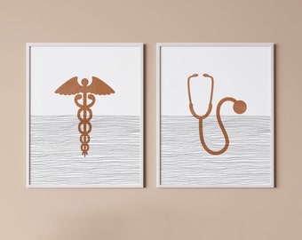Doctor Art - kunst aan de muur dokterspraktijk / kamerdecor, artsposter, boho Doctor Print - dokterscadeau, kantoorinrichting