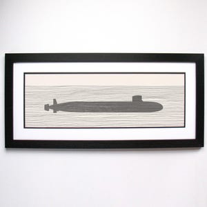 Virginia Class Submarine Art - Virginia Class Sub Print / Poster - Minimalist Submarine Wall Art, Naval Artwork