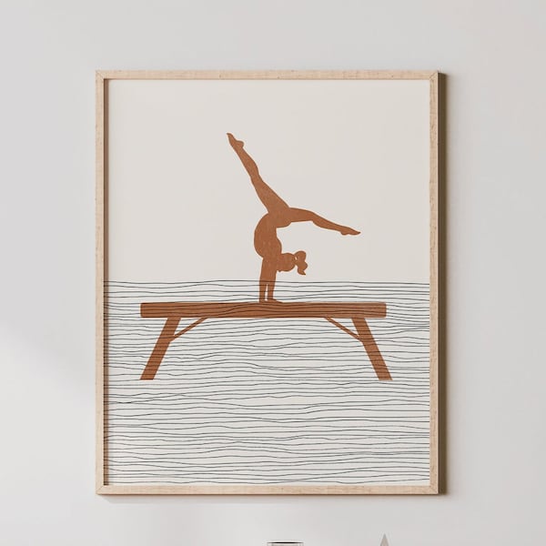 Gymnastics Wall Art Etsy