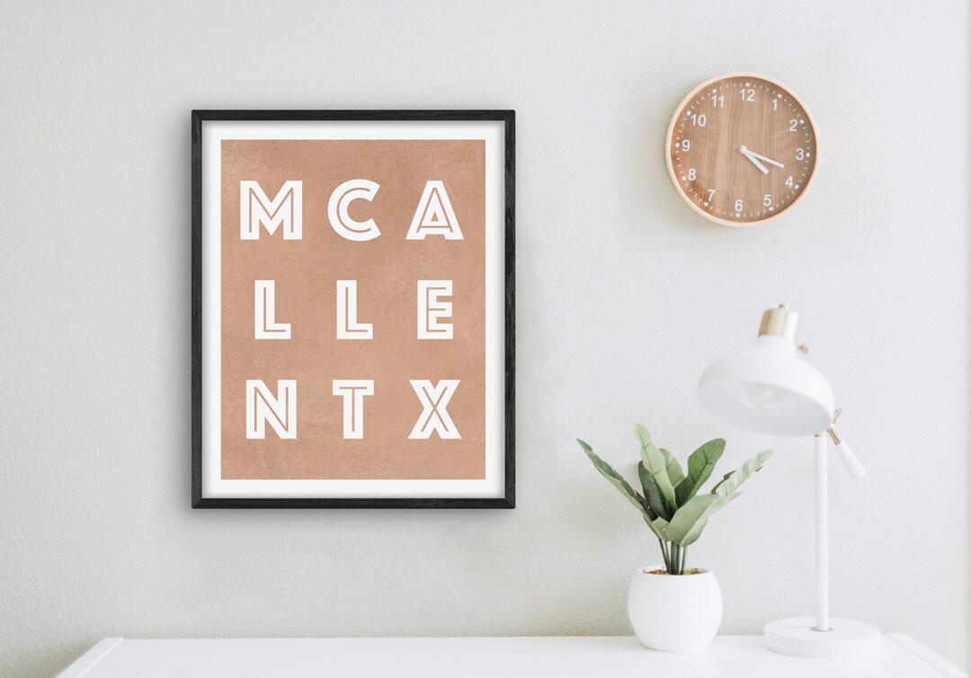 Mcallen Texas Art - Mcallen Art Print, Texas Gift Idea, City of Mcallen ...
