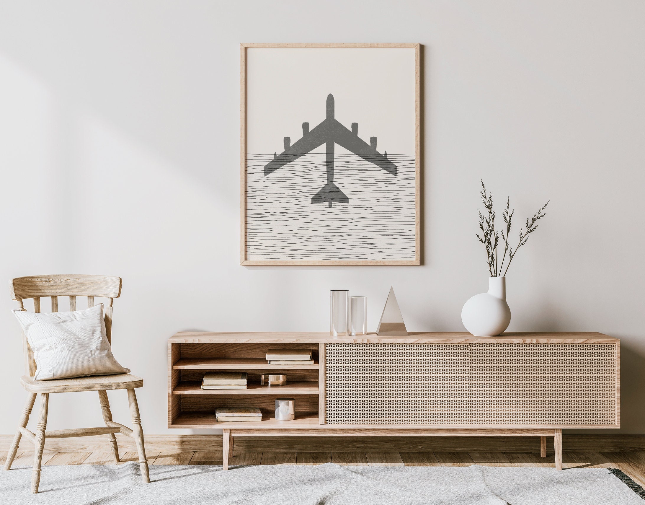 Boho B-52 Art - B-52 Wall Art / Decor, Minimalist B-52 Stratafortress Poster, Bomber Print - B-52 Stratafortress Gift