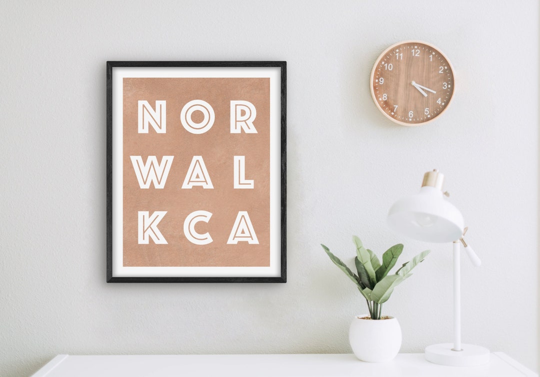 Norwalk California Art - Norwalk Art Print, California Gift Idea, City ...