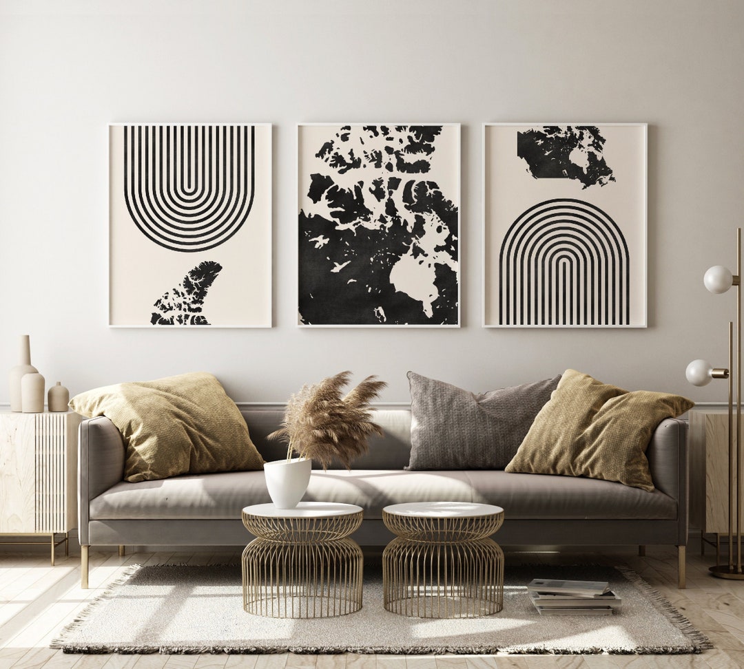 Canada Mid Century Modern Wall Art Minimalist Canada Art and Wall