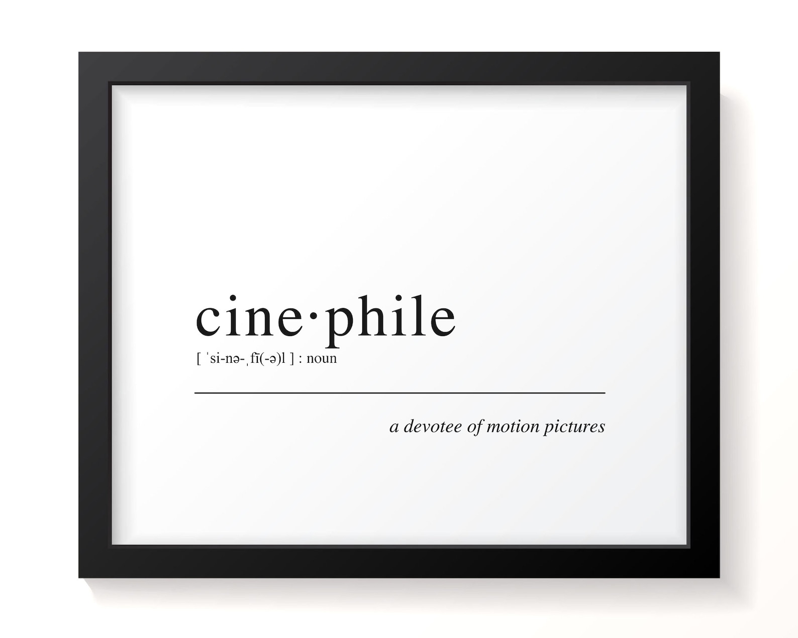 Movie Lover Cinephile Definition Art Print Classic Film and Etsy