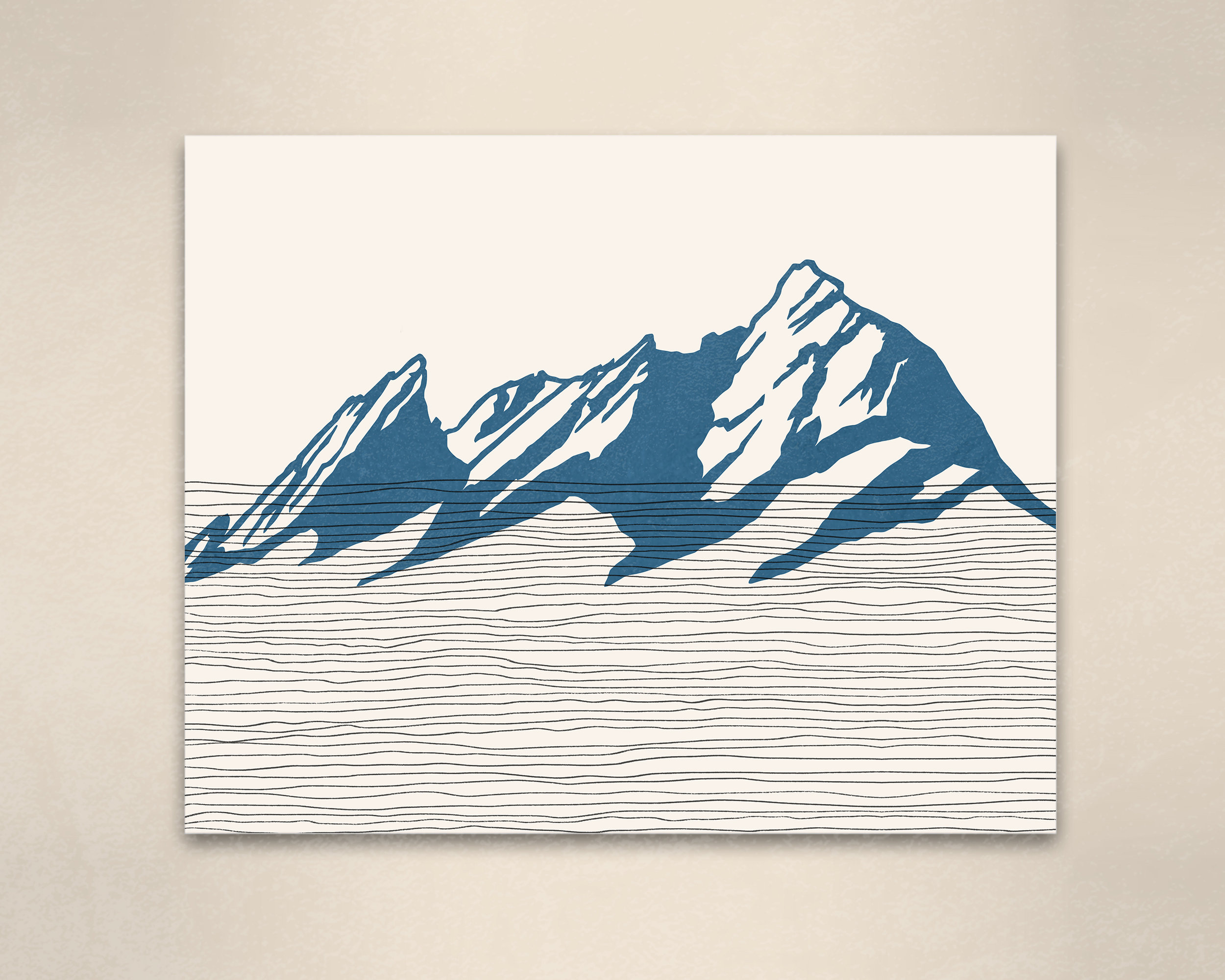 Flatiron Mountains Art Print - Rocky Mountains, Colorado - Boulder