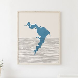 Lake Waco Art - Boho Lake Waco Print, Lake Waco Picture - Lakehouse Wall Art / Decor, Gift Idea