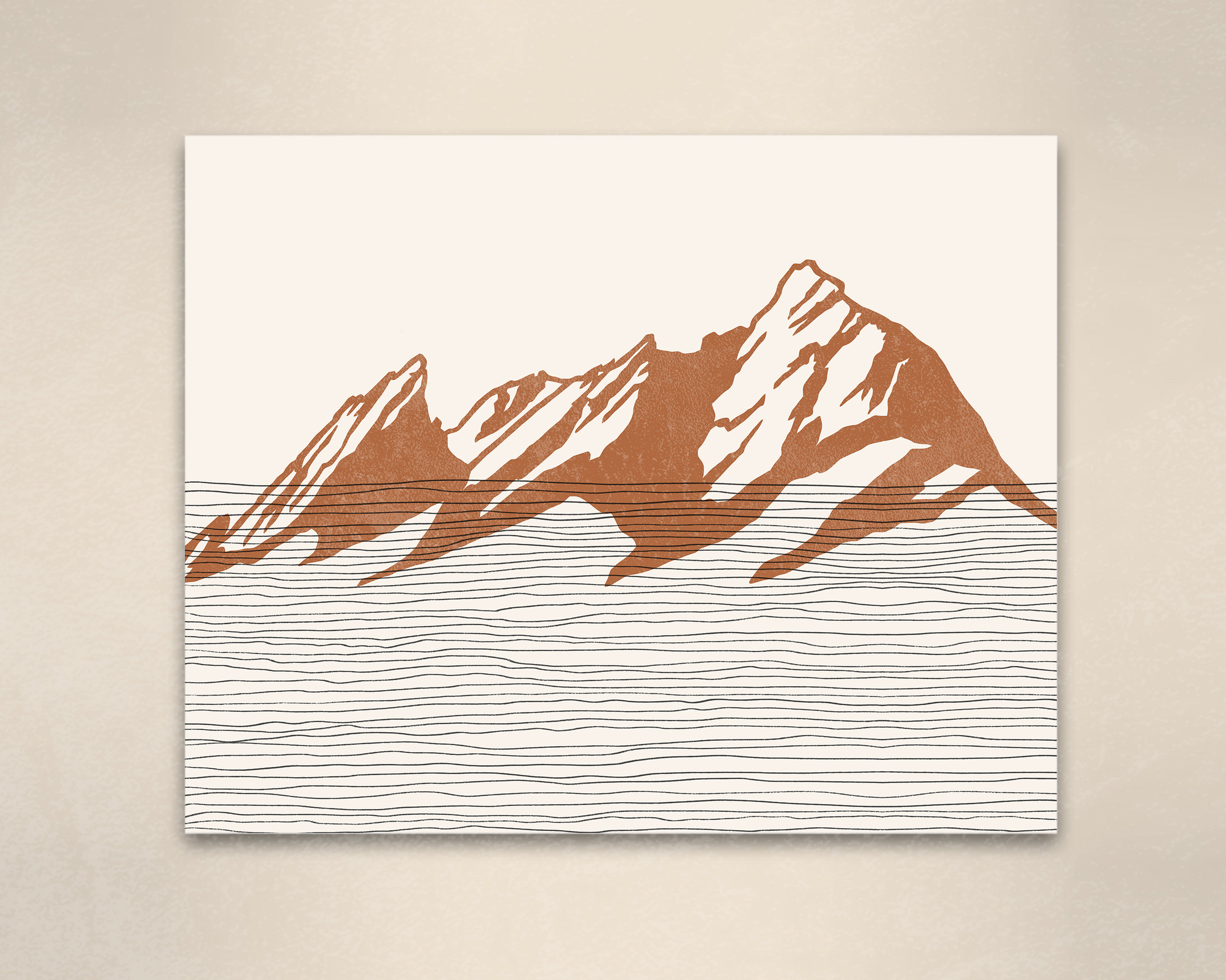 Boho Flatiron Mountains Art Print - Rocky Mountains, Colorado